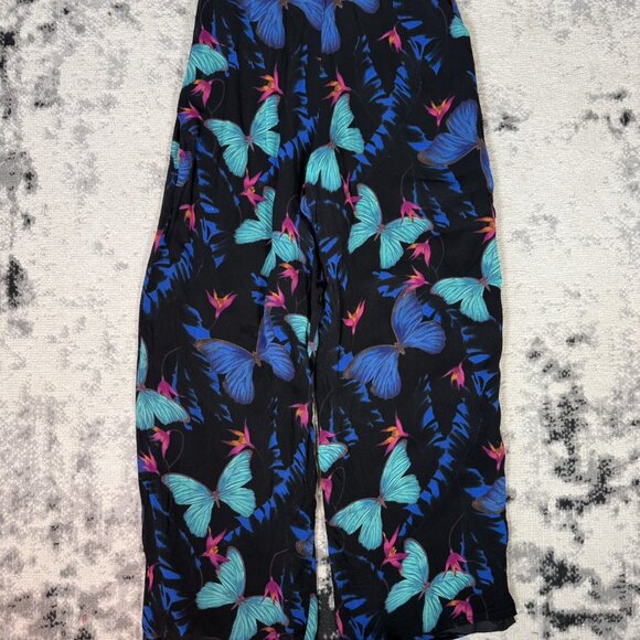 Vintage KENZO JUNGLE Butterflies Viscose Leggings - Picture 2 of 3